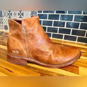 Bed Stu Yurisa Ankle Boot • Rustic Leather • Cognac/Brown • Size 8.5